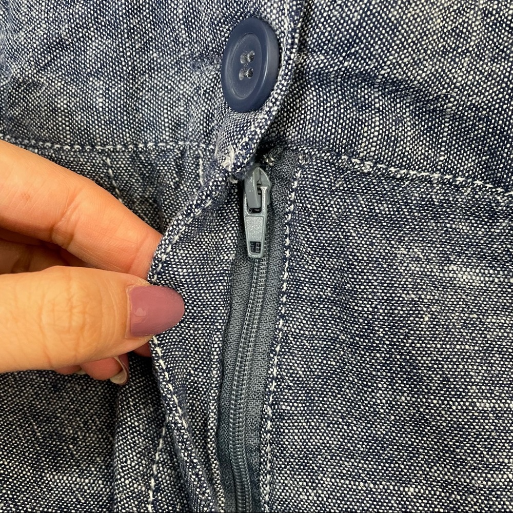 Max Studio Blue Wide Leg Linen Pants - Picture 6 of 9